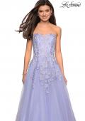 Picture of: Lace Bodice Tulle Prom Dress with Sweetheart Neckline in Lilac Mist, Style: 27508, Detail Picture 4