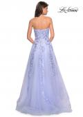 Picture of: Strapless Tulle Prom Dress with Lace Appliques in Lilac Mist, Style: 27269, Detail Picture 5