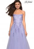 Picture of: Lace Accented Strapless Ball Gown with Pockets in Lilac Mist, Style: 27330, Detail Picture 5