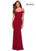 Picture of: Jersey Long Dress with Ruching and Open Back in Red, Style 29358, Main Picture