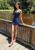 Picture of: Rhinestone Lace Short Dress with Bustier Top in Marine Blue, Style: 32631, Detail Picture 1