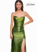 Picture of: Net Jersey Prom Dress with Strapless Top and Flattering Ruching in Matcha , Style 32946, Detail Picture 19