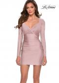 Picture of: Long Sleeve Party Dress with Cut Out Open Back in Mauve, Style: 29392, Detail Picture 1