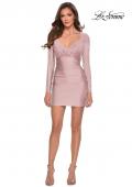 Picture of: Long Sleeve Party Dress with Cut Out Open Back in Mauve, Style: 29392, Detail Picture 5
