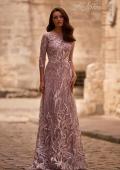 Picture of: Sequin Lace Long Dress with Sheer Sleeves, Style: 29233, Main Picture