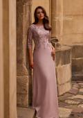 Picture of: Jersey Gown with Boat Neckline and Lace Detailing, Style: 29251, Main Picture