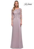 Picture of: Jersey Gown with Boat Neckline and Lace Detailing, Style: 29251, Detail Picture 11