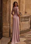 Picture of: Jersey Gown with Boat Neckline and Lace Detailing, Style: 29251, Back Picture