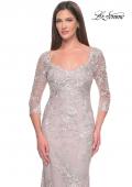 Picture of: Embroidered Lace Fitted Gown for Mother of the Bride in Mauve, Style: 31804, Detail Picture 1
