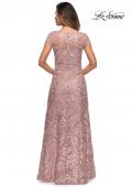 Picture of: Cap Sleeve Floral Gown with Sweetheart Neckline in Mauve, Style: 27951, Detail Picture 2