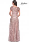 Picture of: Stunning Beaded Gown with Short Sleeves in Mauve, Style: 30122, Detail Picture 2