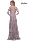 Picture of: Sequin Lace Long Dress with Sheer Sleeves, Style: 29233, Detail Picture 4