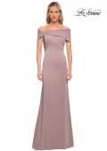 Picture of: Simply Chic Off the Shoulder Jersey Gown in Mauve, Detail Picture 4
