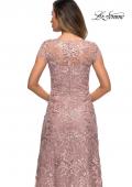 Picture of: Cap Sleeve Floral Gown with Sweetheart Neckline in Mauve, Style: 27951, Detail Picture 6