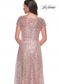 Picture of: Stunning Beaded Gown with Short Sleeves in Dark Emerald, Style: 30122, Detail Picture 6