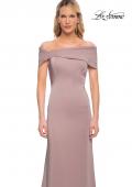 Picture of: Simply Chic Off the Shoulder Jersey Gown in Mauve, Detail Picture 7