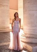 Picture of: Rhinestone and Beaded Print Mermaid Prom Gown with Sweetheart Neck in Mauve, Style: 32197, Detail Picture 2