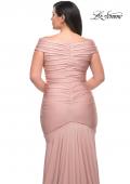 Picture of: Off the Shoulder Ruched Plus Size Gown with Train in Mauve, Style: 29132, Detail Picture 8