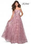 Picture of: Strapless A Line sequin Prom Gown with Pockets in Mauve, Style: 27237, Main Picture