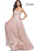 Picture of: Gorgeous Lace A-Line Dress with Rhinestone Lace Details in Mauve, Style: 32111, Main Picture