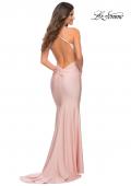 Picture of: Sparkling Pastel Jersey Gown with Open Back in Mauve, Detail Picture 8