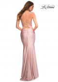 Picture of: Jersey Dress with Sparkling Rhinestone Illusion Bodice in Mauve, Detail Picture 8