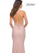 Picture of: Prom Dress with Illusion Lace Sides and Ruching in Mauve, Detail Picture 8