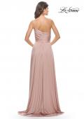 Picture of: Chic One Shoulder Long Jersey Gown with Defined Waist in Mauve, Style: 31170, Detail Picture 8