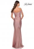Picture of: Off the Shoulder Prom Dress with Sweetheart Neckline in Mauve, Style: 28450, Detail Picture 9