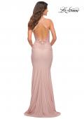 Picture of: Prom Dress with Illusion Lace Sides and Ruching in Mauve, Detail Picture 10