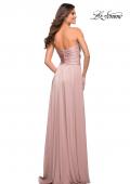 Picture of: Simple Strapless Jersey Dress with High Slit in Mauve, Style: 30700, Detail Picture 12