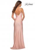 Picture of: Rhinestone Strap Simple Long Jersey Dress in Pink, Style: 30435, Detail Picture 16