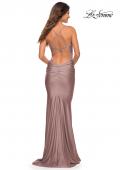 Picture of: Sparkle Rhinestone Long Jersey Prom Dress in Mauve, Style: 30413, Detail Picture 17