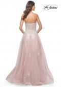 Picture of: Gorgeous Lace A-Line Dress with Rhinestone Lace Details in Mauve, Style: 32111, Back Picture