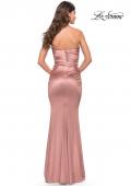 Picture of: Chic Strapless Liquid Jersey Gown with Ruching in Mauve, Style: 31189, Detail Picture 18
