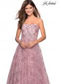 Picture of: Strapless A Line sequin Prom Gown with Pockets in Mauve, Style: 27237, Detail Picture 1