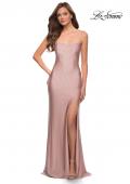 Picture of: Open Strappy Back Jersey Gown with Rhinestones in Mauve, Style 29899, Detail Picture 2