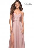 Picture of: Simple Strapless Jersey Dress with High Slit in Mauve, Style: 30700, Detail Picture 2
