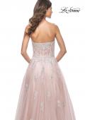 Picture of: Gorgeous Lace A-Line Dress with Rhinestone Lace Details in Mauve, Style: 32111, Detail Picture 4