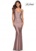 Picture of: Sparkle Rhinestone Long Jersey Prom Dress in Mauve, Style: 30413, Detail Picture 5