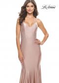 Picture of: Rhinestone Jersey Mermaid Gown with Open Back in Mauve, Style: 31220, Detail Picture 5