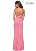 Picture of: Pink Strapless Prom Dress with Cut Out Back and Slit in Millennial Pink, Style: 27335, Detail Picture 1