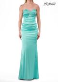 Picture of: Simple Strapless Satin Gown with Ruching Detail in Mint, Style: 33531, Detail Picture 17