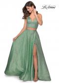 Picture of: Two Piece Shimmer Prom Dress with Pockets in Mint, Style: 28618, Detail Picture 1