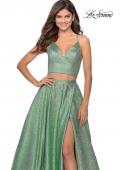 Picture of: Two Piece Shimmer Prom Dress with Pockets in Mint, Style: 28618, Detail Picture 4