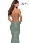 Picture of: Sequin Pyramid Neck Prom Dress with Open Back in Mint, Style: 28650, Detail Picture 6