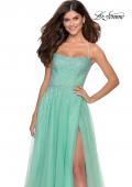 Picture of: A-line Tulle Dress with Beaded Bodice and Pockets in Mint, Style: 28583, Detail Picture 7