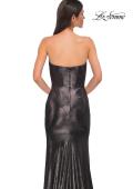 Picture of: Strapless Draped Neckline Prom Dress in Metallic Jersey in Mocha , Style 32828, Detail Picture 17