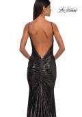 Picture of: Metallic Jersey Dress with Low Back and Ruching in Mocha, Style: 32932, Detail Picture 18