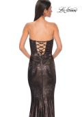 Picture of: Mermaid Metallic Prom Dress with Sweetheart Strapless Top in Mocha , Style 32995, Detail Picture 24